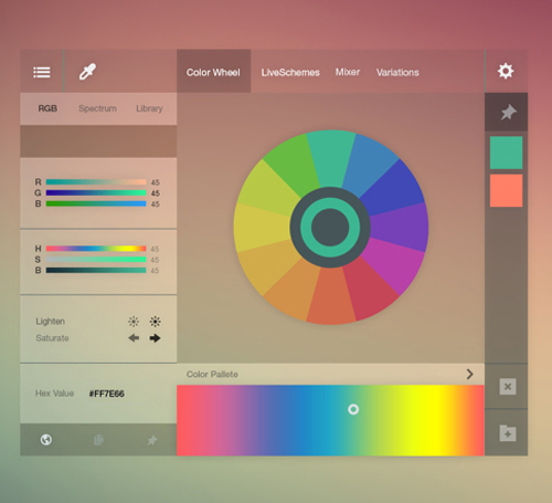 Adobe Color Wheel Redesign Free PSD
