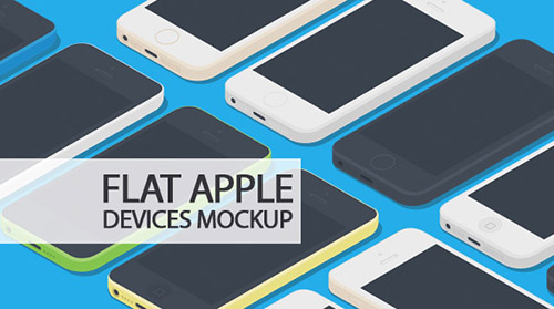 High Qutliay Flat Apple Devices Mockup