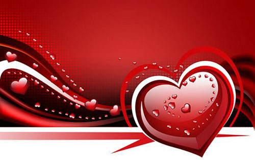 How to create waved Valentine background with hearts1 Valentine Design