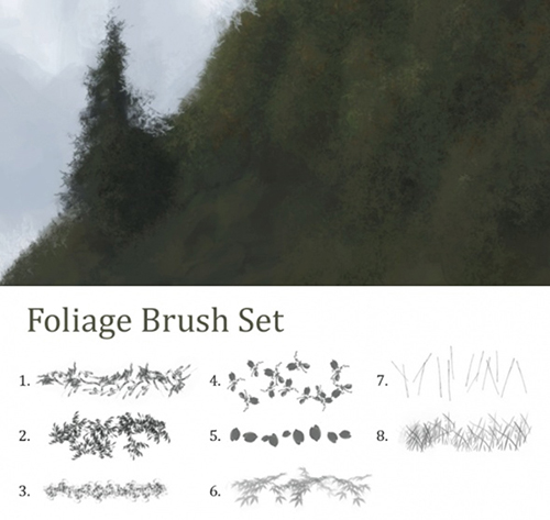 foliage_free_Photoshop_brushes