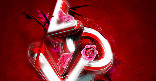 3D Valentine's Day Typography Tutorial