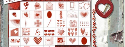 Free Photoshop Brushes for Valentine's Day