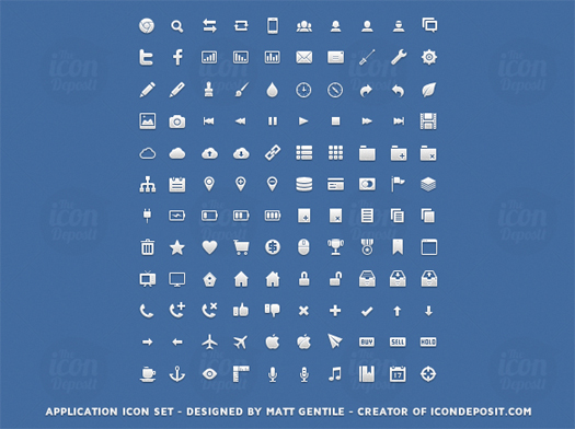 Application Icon Set (PNG, PSD, CSH)