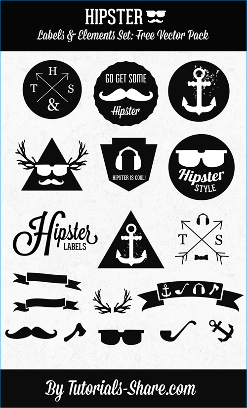 Hipster-Free-Vector-Labels