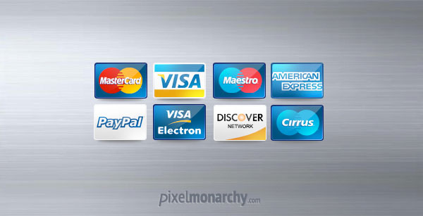 Credit / Debit Cards Icons – Free PSD File